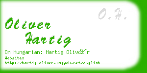oliver hartig business card